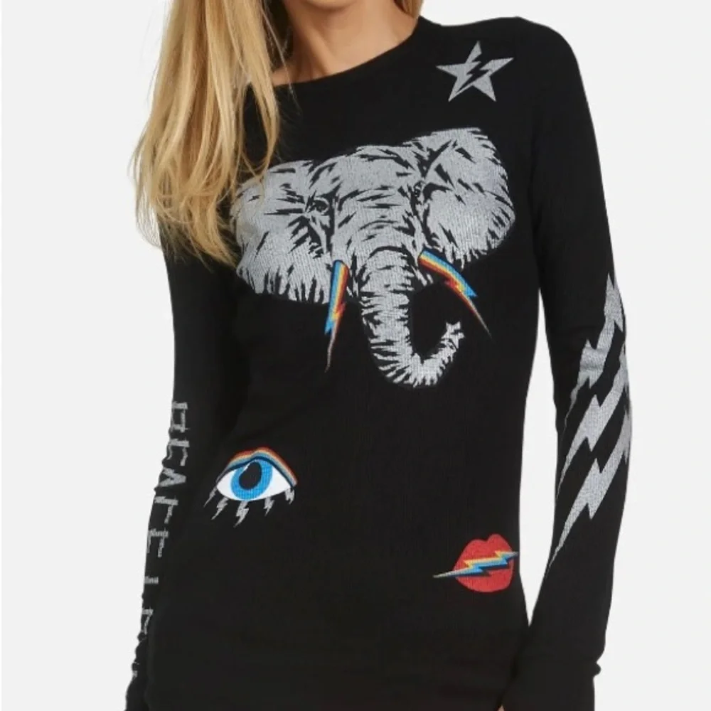 Lauren Moshi. McKinley Electric Elephants size S in black - Picture 5 of 5